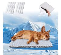 GooCare 2 in 1 Cooling Pet Pad with Removable Gel Liner, Leakproof, Machine Washable and Non-Slip, for Small Dogs and Cats, for Cages, Car, Indoor and Outdoor 30.5
