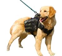 GooCare x Jumahe Dog Hiking Backpack for Large/Giant Dogs - 2 Spacious Side Bags, Breathable Waterproof Fabric, Fits Chest 30"-40" (85-120 lbs), 5 Adjustable Buckles, Outdoor Travel Vest,Camo