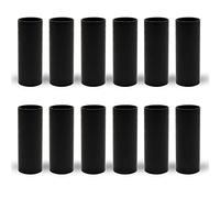 GooChan 2 3 4 6 7 Inch Black Plastic Candle Cover Sleeves,Chandelier Socket Sleeves,Candelabra Base E12 Socket Covers Set of 12 (3-Inch Long / 12-Pack)