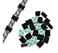 GooChan Strip Light Mounting Clips Self-Adhesive Strip Brackets Holder,100-Pack Clamps Fix Light Strip 8mm 10mm 12mm (for 10mm (3/8") Black Wide Strip Lights)