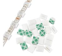 GooChan Strip Light Mounting Clips Self-Adhesive Strip Brackets Holder,100Pack Clamps Fix Light Strip 8mm 10mm 12mm (for 10mm(3/8") Wide Strip Light)