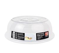 Clear 'Microwave Cookware' Plastic BPA Free Plate Cover Good2Heat Plus Red One Size