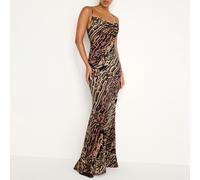 Good American Chiffon Bias Cowl Maxi Dress - S