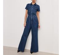 Good American Fit For Success Pleated Denim Jumpsuit - XL