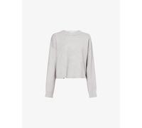 Good American Womens Good American Cozy Crew Neck Knit Jumper Melange Grey S