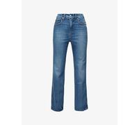 Good American Womens Indigo338 Curve Straight-leg High-rise Stretch-denim Jeans 10