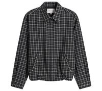 Good American Women's Lightweight Bomber Jacket Charcoal Plaid XS