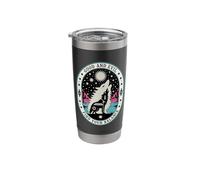 Good and Evil Find Your Balance Wolf Moon Mystical Art Stainless Steel Insulated Tumbler