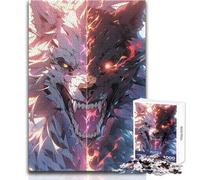 Good And Evil Werewolf 1000 Piece Jigsaw Puzzles for Adults Creative Problem Solving Game Heartfelt Memorable Gift Idea Size 50x75cm