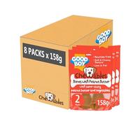 Good Boy Chewables Peanut Butter Medium Bones- Natural Dog Treats - Low Fat & Rawhide Free - Bulk Box - 8 x 158g