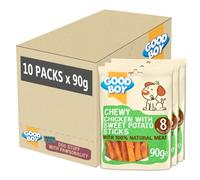 Good Boy - Chewy Chicken With Sweet Potato Sticks - Dog Treats - Made With 100% Natural Chicken Breast Meat - 90 Grams - Rawhide Free Dog Treats - Case of 10