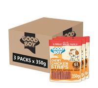 Good Boy Chicken Strips - Natural Dog Treats - Wheat and Cereal Free Recipe - Bulk Box - 3 x 350g