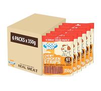 Good Boy Chicken Strips - Natural Dog Treats - Wheat and Cereal Free Recipe - Bulk Box - 6 x 350g