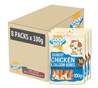 Good Boy - Crunchy Chicken and Calcium Bones - Dog Treats - Made with 100% Natural Chicken Breast Meat - 100 g ℮ - Low Fat Dog Treats - Case of 8