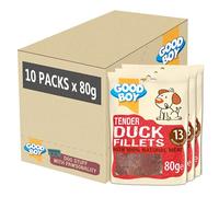 Good Boy Duck Fillets - Natural Dog Treats - Low Fat - Bulk Box - 10 x 80g