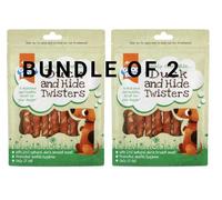 Good Boy Duck & Hide Twisters Dog Treats (Pack of 2) - Made with 100% Natural Duck Breast Meat - Low Fat Chewy Dog Treats - Dental Hygiene Support bundled by ace&co