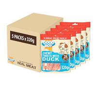 Good Boy Duck Twists - Natural Dog Treats - Low Fat - Bulk Box - 5 x 320g