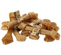Good Boy - Large Rawhide Knotted Bones - Dog Chews - Made From 100 Percent Natural Hide - Pack of 10 - Dog Treats Natural