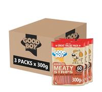 Good Boy Meaty Strips - Natural Dog Treats - Chicken, Beef & Duck Variety - Bulk Box - 3 x 300g