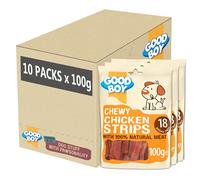 Good Boy Dog Treats Chewy Chicken Strips – 100% Natural Chicken Breast Wheat & Cereal Free – 100g×10