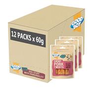 Good Boy Pork Twists - Natural Dog Treats - Low Fat and High Protein - Bulk Box - 12 x 60g