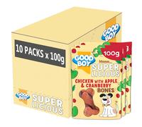 Good Boy Superlicious Chicken, Apple & Cranberry Bones - Natural Dog T