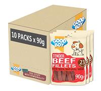 Good Boy - Tender Beef Fillets - Dog Treats - Made with 100% Natural Beef - 90 g ℮ - No Artificial Flavouring - Case of 10