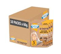 Good Boy Tough & Tasty Chicken Mini Knots - Natural Dog Treats - Long-Lasting Rawhide Alternative - Bulk Box - 10 x 60g