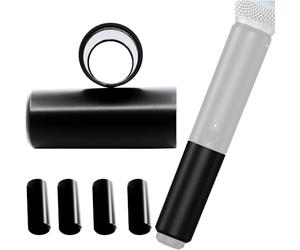 Good-cap Glossy Battery Cover Compatible with Shure BLX2 / BLX288 - SM58 / Beta 58 /Beta 87 Wireless Microphone Housing Body Cap/Cup Replacement and Refurnishing, Black 4 Pack