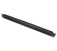 Good Connections 19 "cable entry 1U - with brush insert - for 19 inch network server, wall housing / wall cabinet - deep black RAL9005