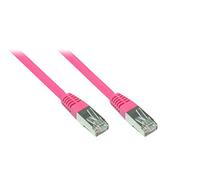Good Connections Cat.5e Ethernet LAN Patch Cable Snagless RNS, SF/UTP, 100 MHz; Gigabit Capable (10/100/1000 Base-T Ethernet Networking) for Patch Panel, Switch, Router, Modem pink magenta 30 m