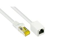 Good Connections Cat.5e Ethernet LAN Patch Cable Snagless RNS, SF/UTP, 100 MHz; Gigabit Capable (10/100/1000 Base-T Ethernet Networking) for Patch Panel, Switch, Router, Modem white White 0.5 m