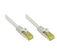 Good Connections Cat.5e Ethernet LAN Patch Cable Snagless RNS, SF/UTP, 100 MHz; Gigabit Capable (10/100/1000 Base-T Ethernet Networking) for Patch Panel, Switch, Router, Modem grey grey 0.5 m