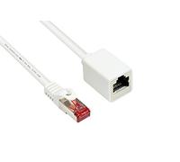 Good Connections Cat.5e Ethernet LAN Patch Cable Snagless RNS, SF/UTP, 100 MHz; Gigabit Capable (10/100/1000 Base-T Ethernet Networking) for Patch Panel, Switch, Router, Modem white White 1 m