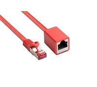 Good Connections Cat.6 Ethernet LAN Patch Cable Extension with Latch Protection RNS, S/FTP, PiMF, PVC, 250MHz, OFC, CU - Gigabit-Enabled (10/100/1000-Base-T Ethernet Networks) - Red, 0.5 m