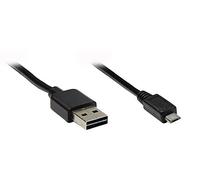 Good Connections® Connection Cable USB 2.0 Easy Stecker A an Stecker Micro B Länge: 3 m