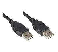 Good Connections Connection Cable USB 2.0 Male A to Male A, Foil and Braid Shielding, Copper Wire black 5 m