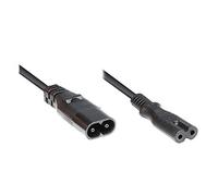 Good Connections® Euro Power Cord Extension - 2 m - Euro 8 Plug / C8 (Straight) to Euro 8 Socket / C7 (Straight) - Black