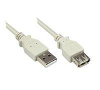 Good Connections Extension Cable USB Easy Plug A to Socket beige grey 5,00 m