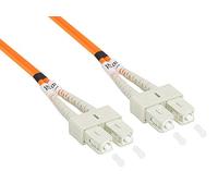 Good Connections LWL Duplex Patch Cable LC to SC Multimode 50/125 Inch Fibre Optic orange OM2 - Orange 0.5 m