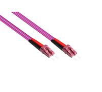 Good Connections LWL Duplex Patch Cable LC to SC Multimode 50/125 Inch Fibre Optic purple OM4 - Violett/Pink 10 m