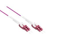 Good Connections OM4 Fibre Optic Cable - Duplex - Male LC to LC - UNIBOOT - Multimode 50/125-1/10/40/100 Gigabit Ethernet - Fibre Optic Cable - 1 m