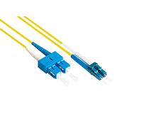 Good Connections OS2 Fibre Optic Cable - Duplex - Plug LC to SC - Singlemode 9/125 - Interchangeable Polarity - Fibre Optic Conductor, Fibre Optic Cable, Patch Cable - 15 m