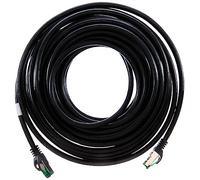 Good Connections® Premium Cat 6A Outdoor Patch Cable 10 m IP66 with Latch Protection 10 GIGABIT Copper Conductor/CU S/FTP PiMF 500 MHz for Outdoor Use, UV and Water Resistant Black