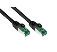 Good Connections® Premium Cat 6A Outdoor Patch Cable 40 m IP66 with Latch Protection 10 GIGABIT Copper Conductor/CU S/FTP PiMF 500 MHz for Outdoor Use, UV and Water Resistant Black