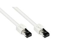 Good Connections Premium Cat 8.1 Patch Cable - 3 m - RNS Latch Protection -S/FTP 40GB/2000MHz - Copper Conductor CU - Halogen- LSZH - Network LAN Cable Compatible with CAT. 7 / 6A / 6 / 5e - White
