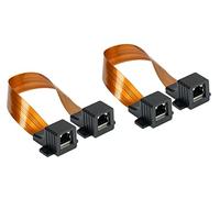 Good Connections RJ45 Ethernet LAN door/window feed-through, set of 2, extremely flat, RJ45 socket on both sides, total length including plug 25 cm, flexible length 18 cm