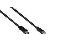 Good Connections USB 2.0 Connection Cable - Male USB C to Mini B Male (5-pin) - Foil and Braided Shielding, Copper Conductor - 5 m - Black