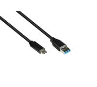 Good Connections USB 3.2 Gen.2 Cable - 10 GBit/s / 3 A - Male A to USB-C™ Male - Copper Conductor - Black - 1 m