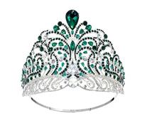Good Crown Shining Rhinestone Tiara Full Circle Large Crown Adjustable Bridal Wedding Party Big Crowns Delicate Comfortable